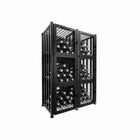 Case & Crate Freestanding Metal Wine Rack Locker With Secure Back- 96 Bottle Capacity
